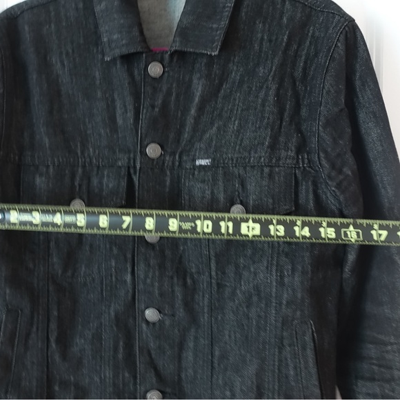 STRAIGHT TO HELL OUTSIDER – DARK KING – RAW DENIM JACKET Black - Small - Picture 6 of 7